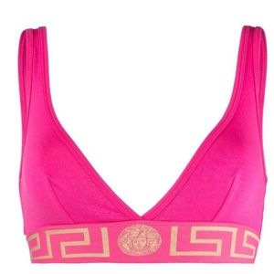 Pink Versace Greca Medusa bralette